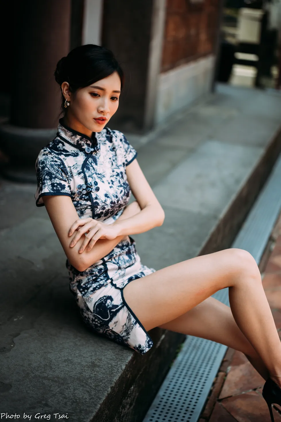 [Mzsock] NO.151 Zhang Jun short cheongsam, stockings, high heels and beautiful legs street photography#[54P]-34